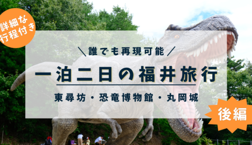 福井旅行の要！恐竜博物館と丸岡城に行ってきた！
