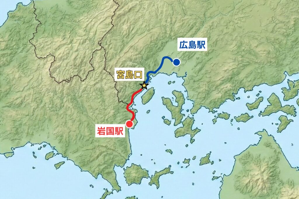 宮島口までのアクセス