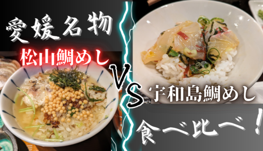 【愛媛グルメ】松山鯛めし VS 宇和島鯛めし 食べ比べてみた！