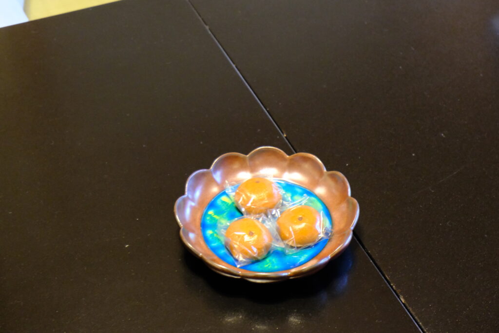 大川荘の客室にあったお菓子