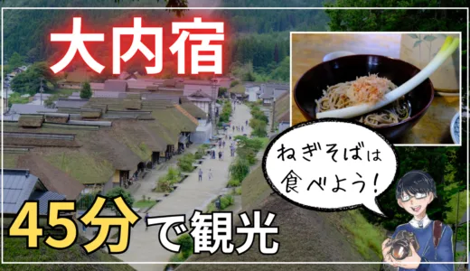 【ねぎそば&絶景】大内宿を滞在時間45分で楽しんだ旅行記