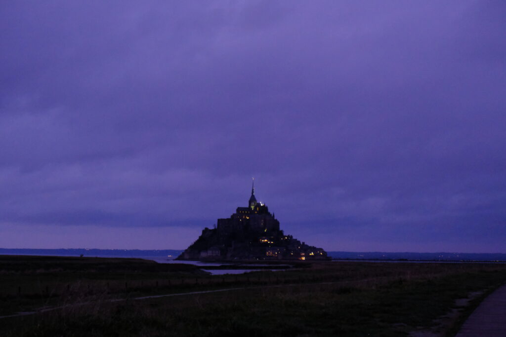 モンサンミッシェルの夜景