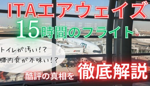 【トイレは？機内食は？】評判ほど悪くないITAエアウェイズの搭乗レビュー