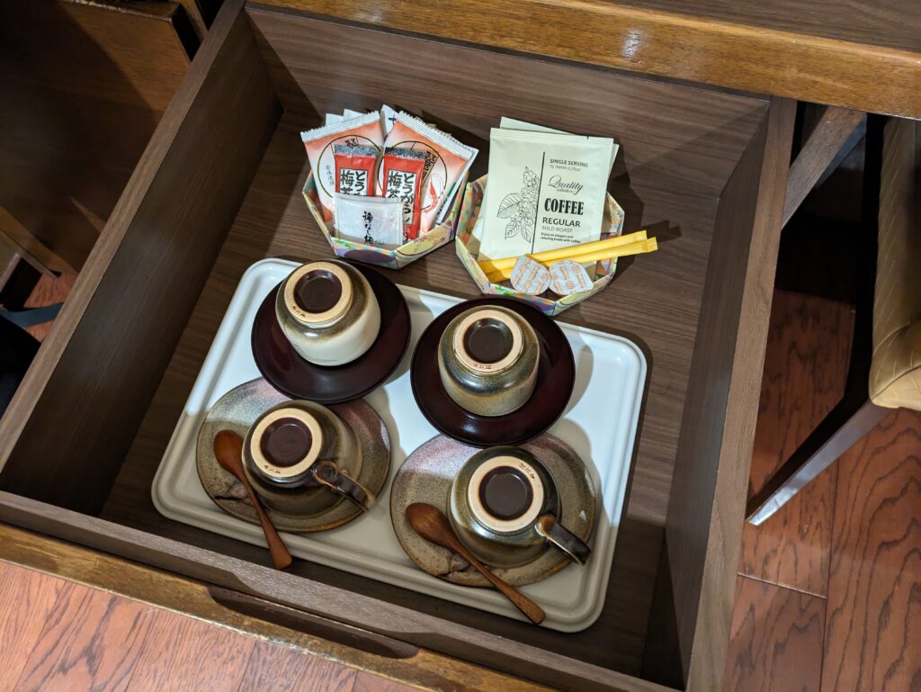 彦根キャッスル リゾート&スパのお茶セット