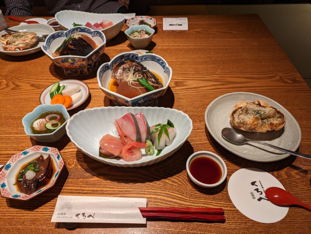 ツアー中の夕食