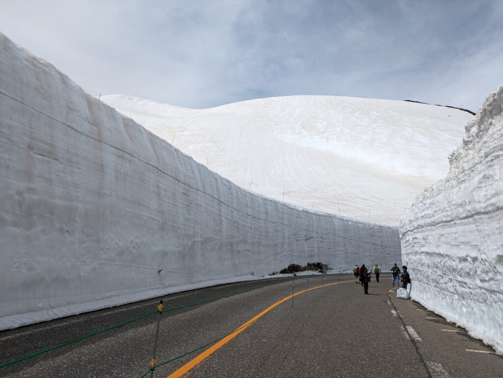 雪の大谷の様子
