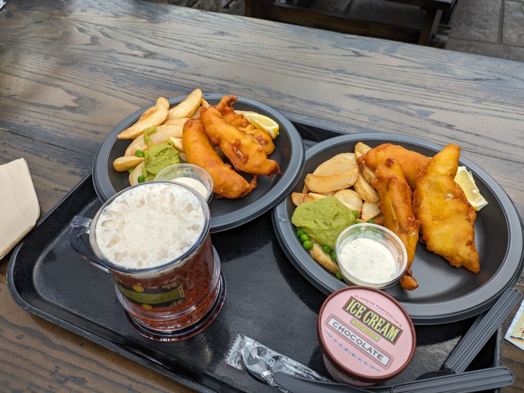 フィッシュ＆チップスとバタービール