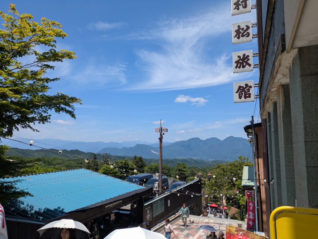 伊香保の石段街からの景色