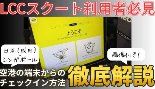 【スクート初心者必見】成田空港・チャンギ空港でのチェックイン方法を写真で解説
