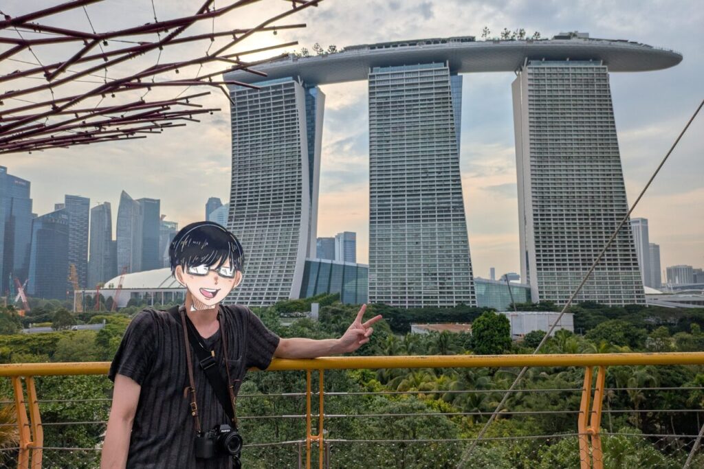 OCBCスカイウェイでの記念撮影
