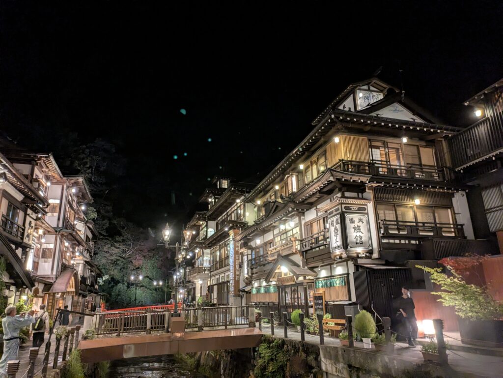 銀山温泉の夜景