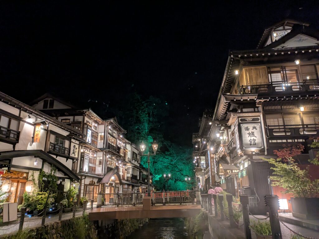 銀山温泉の夜景