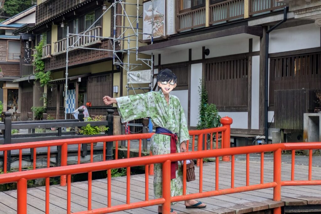 本館古勢起屋の浴衣で記念撮影