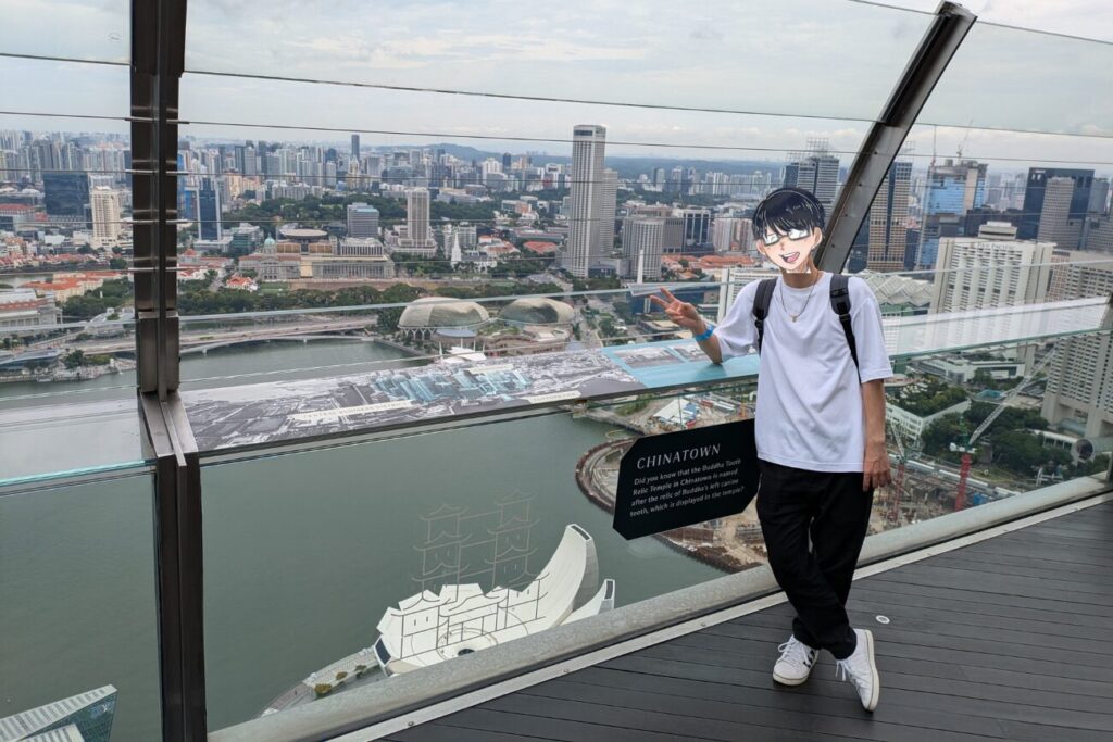 スカイパーク展望台での記念撮影