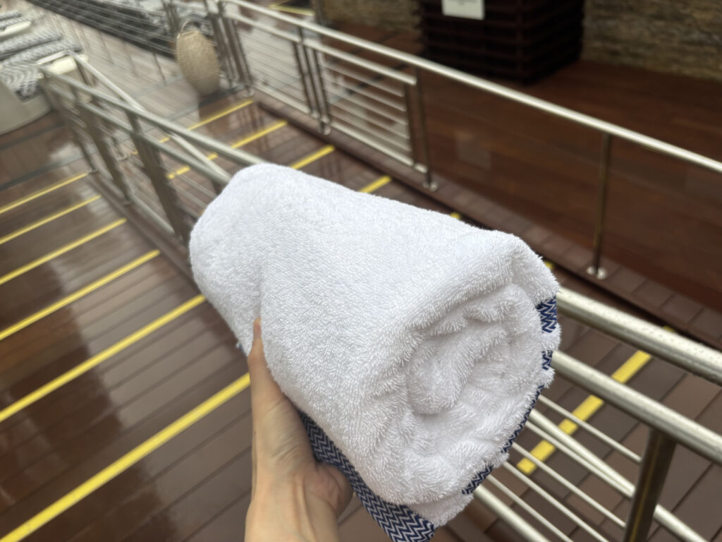 マリーナベイサンズのタオル