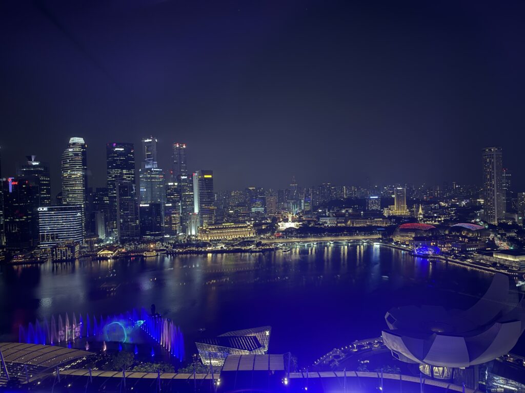 客室から見える夜景