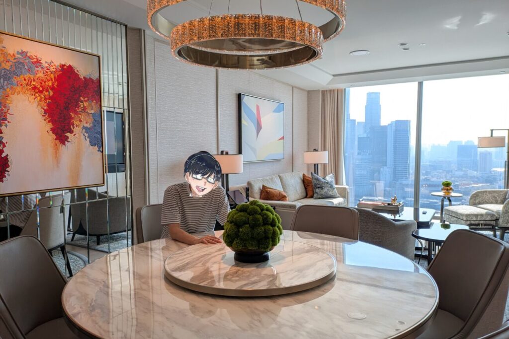 ターンテーブルでの記念撮影