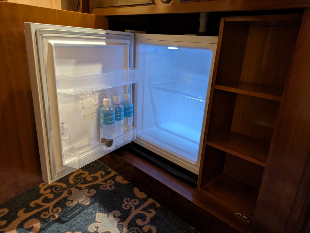 ホテルミラコスタの冷蔵庫