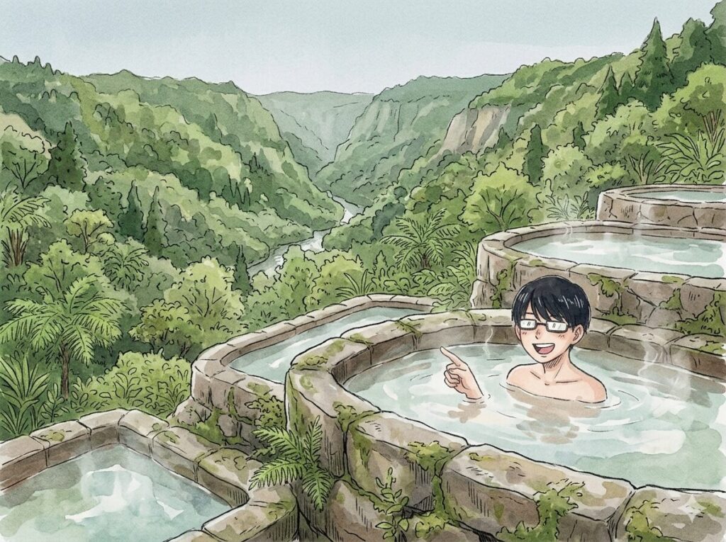 大川荘の露天風呂のイメージ