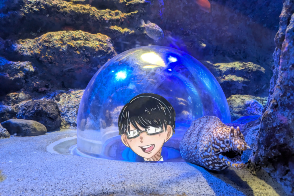 ウツボとの記念撮影