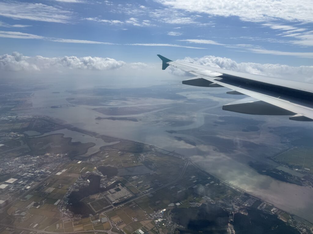 韓国上空の写真