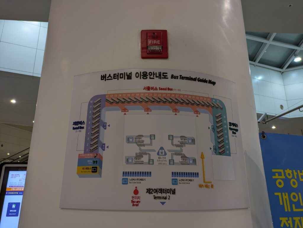 バスターミナルの案内図