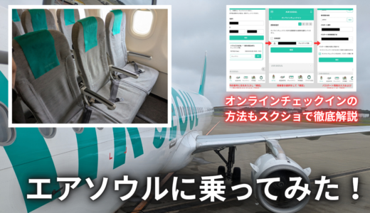 【エアソウル】オンラインチェックイン＆座席指定の方法や搭乗レビューなどを徹底解説