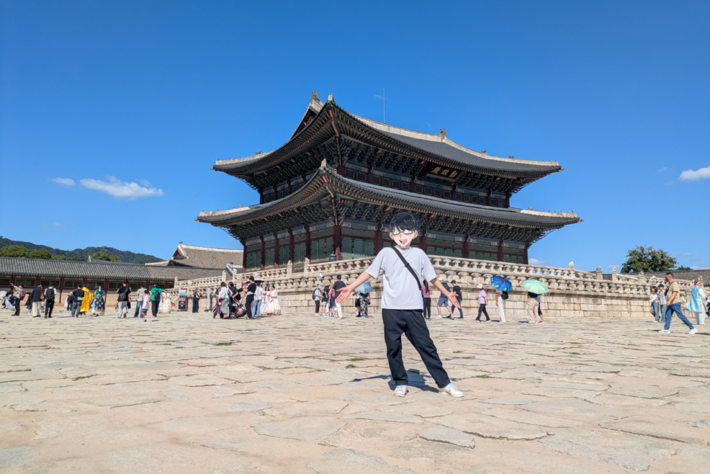 景福宮での記念撮影